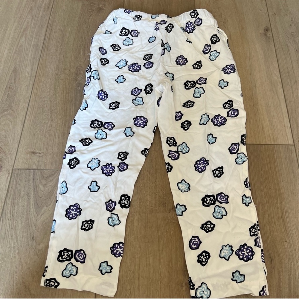 Marni White Floral Ankle Pants